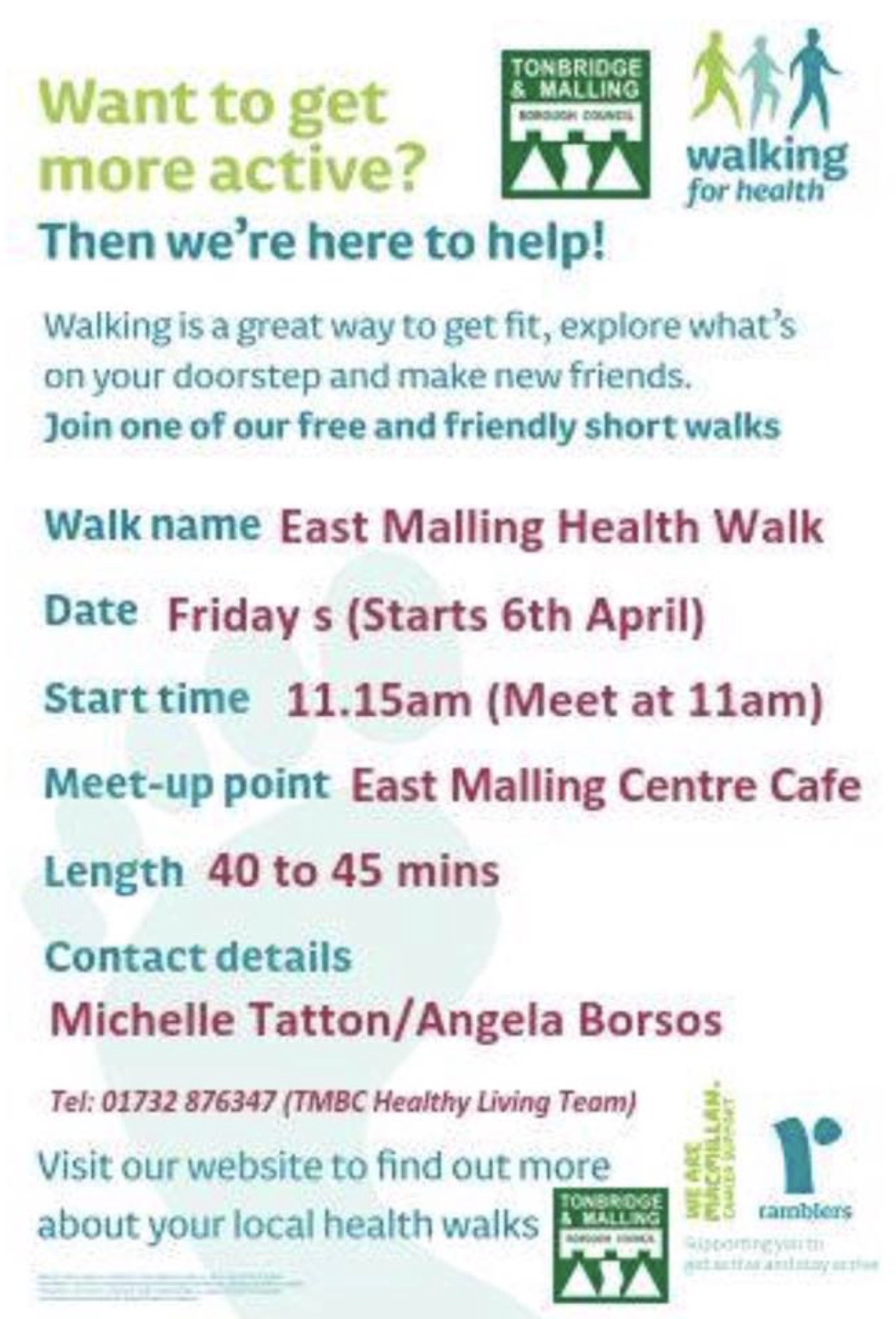 Healthy Walks Scheme Launching in East Malling 6th April 2018 | East ...